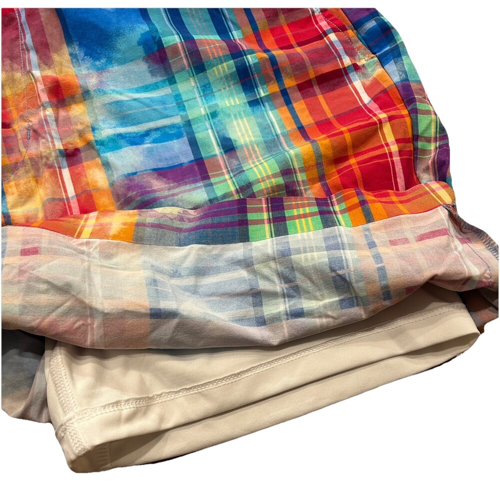 Polo Ralph Lauren Golf Swim Mens 38 Shorts Liner Madras Plaid Preppy Classic - Picture 9 of 13